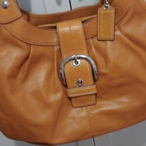 COACH F15075 Elegant Tan Leather Handbag YR2010 vintage